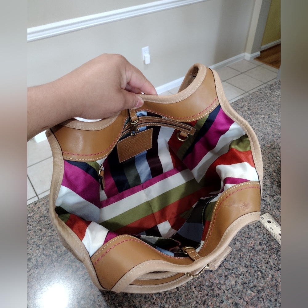 COACH Legacy Pebble Leather Ergo Tote - Picture 10 of 17